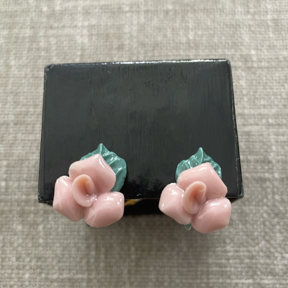 Rose Bud Clip Earrings